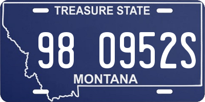 MT license plate 980952S
