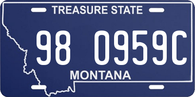 MT license plate 980959C