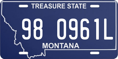 MT license plate 980961L