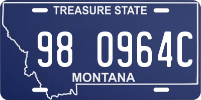 MT license plate 980964C