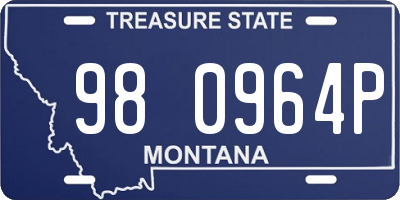 MT license plate 980964P