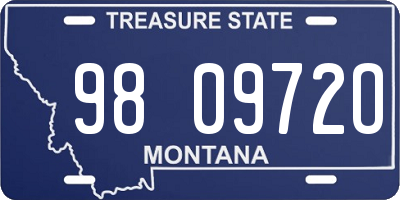 MT license plate 980972O
