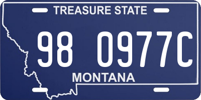 MT license plate 980977C