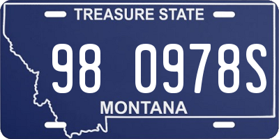 MT license plate 980978S