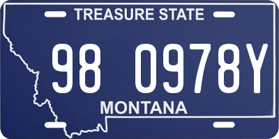 MT license plate 980978Y