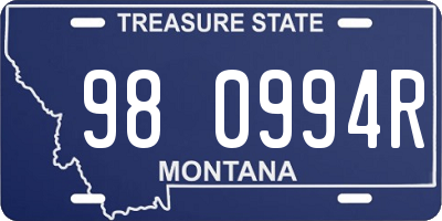 MT license plate 980994R