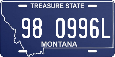 MT license plate 980996L