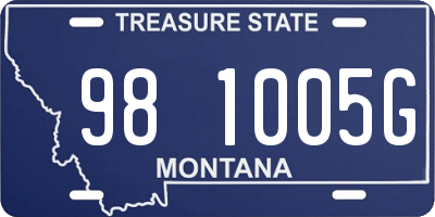 MT license plate 981005G