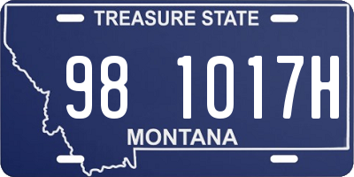 MT license plate 981017H