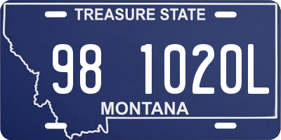MT license plate 981020L