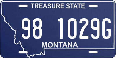 MT license plate 981029G