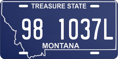 MT license plate 981037L