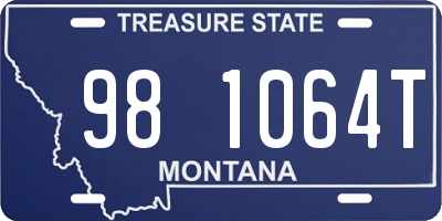 MT license plate 981064T