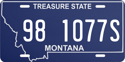 MT license plate 981077S