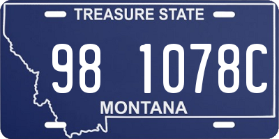 MT license plate 981078C
