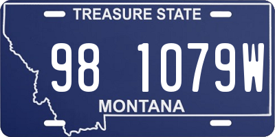 MT license plate 981079W