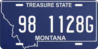 MT license plate 981128G