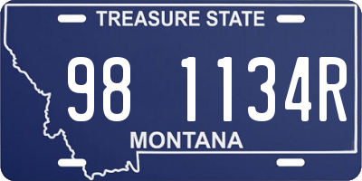 MT license plate 981134R