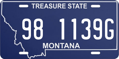 MT license plate 981139G