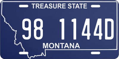 MT license plate 981144D