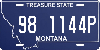 MT license plate 981144P