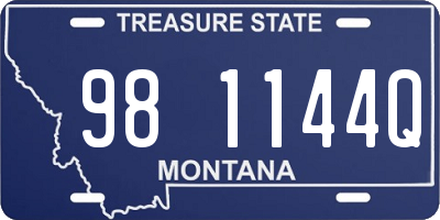 MT license plate 981144Q