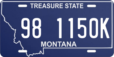 MT license plate 981150K