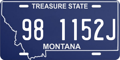 MT license plate 981152J