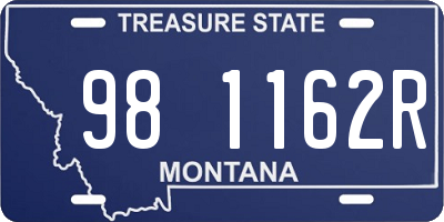 MT license plate 981162R