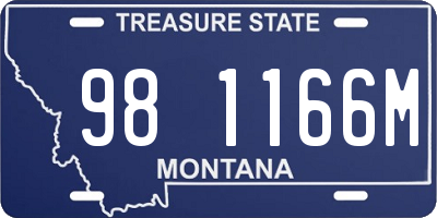 MT license plate 981166M