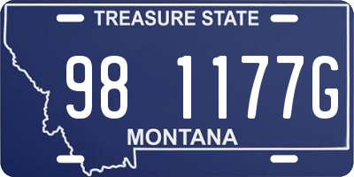 MT license plate 981177G