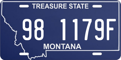 MT license plate 981179F