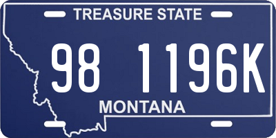 MT license plate 981196K