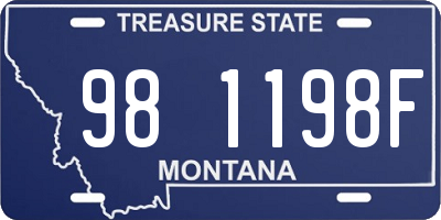MT license plate 981198F