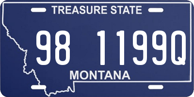 MT license plate 981199Q