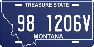 MT license plate 981206V