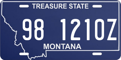 MT license plate 981210Z