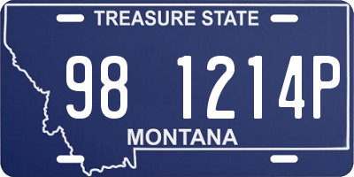 MT license plate 981214P