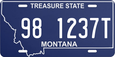 MT license plate 981237T