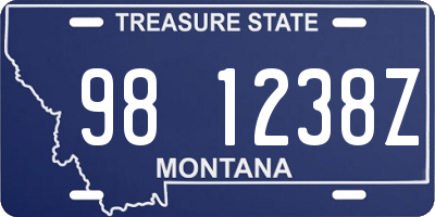 MT license plate 981238Z
