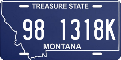MT license plate 981318K