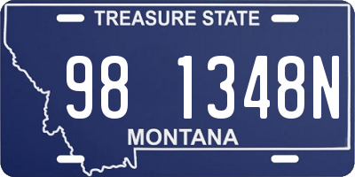 MT license plate 981348N