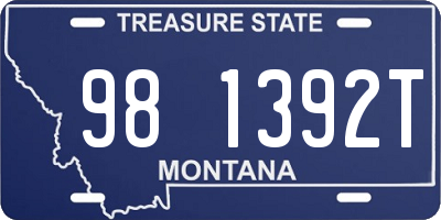 MT license plate 981392T