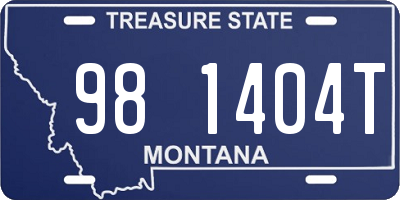 MT license plate 981404T