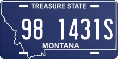 MT license plate 981431S