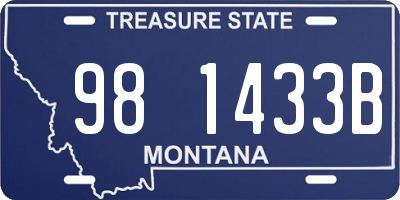 MT license plate 981433B
