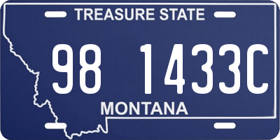 MT license plate 981433C