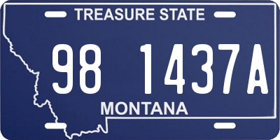 MT license plate 981437A