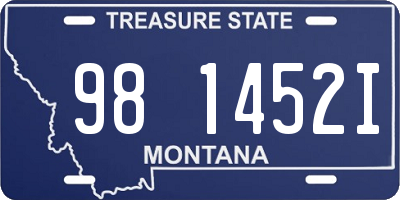 MT license plate 981452I