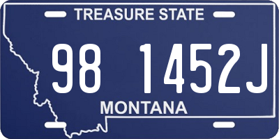 MT license plate 981452J